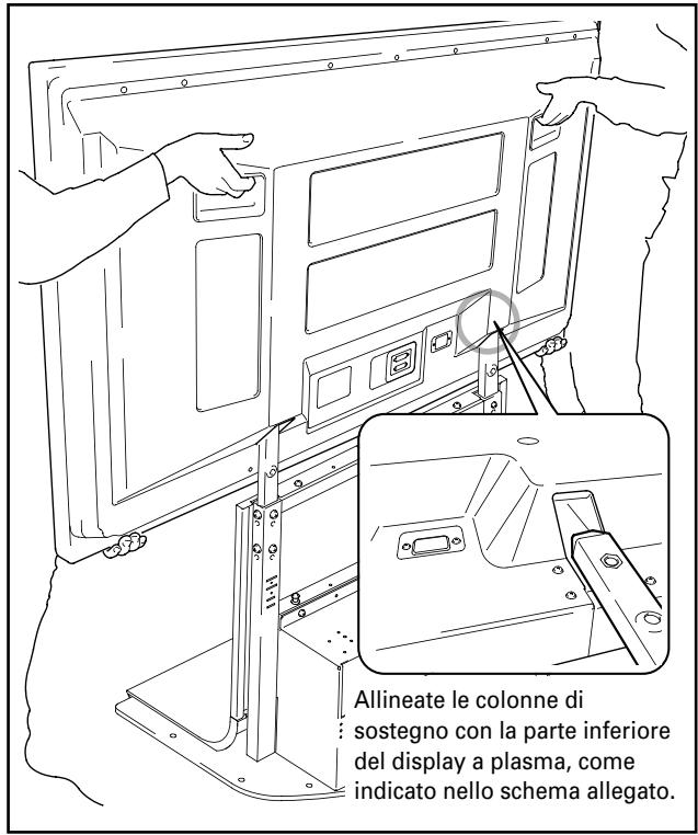 PIONEER PDK-FS06 - Fissate il display a plasma alla colonna di sostegno. - 1