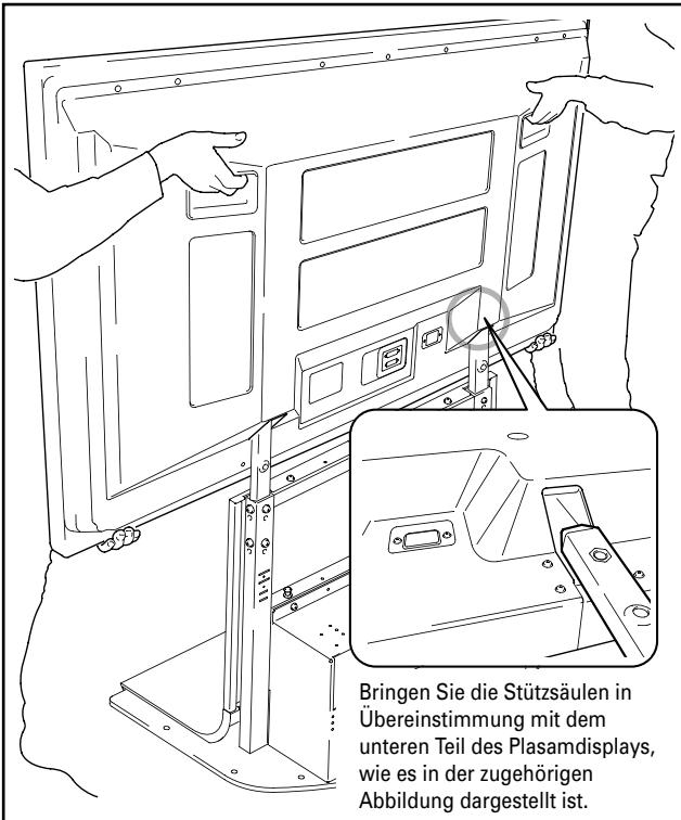 PIONEER PDK-FS06 - Befestigen Sie das Plasmadisplay an der Stützsäule. - 1