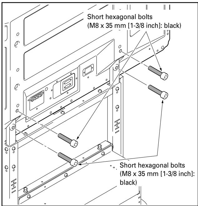 PIONEER PDK-FS06 - Use the short or the long hexagonal bolts to fix the plasma display to the support column (4 locations). - 1