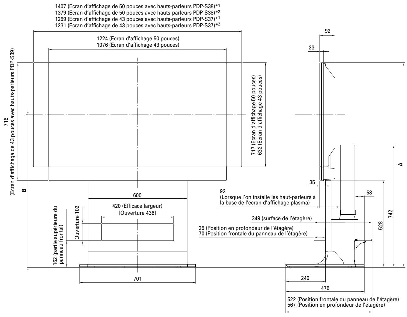 PIONEER PDK-FS06 - Scheme indiquant les dimensions - 1