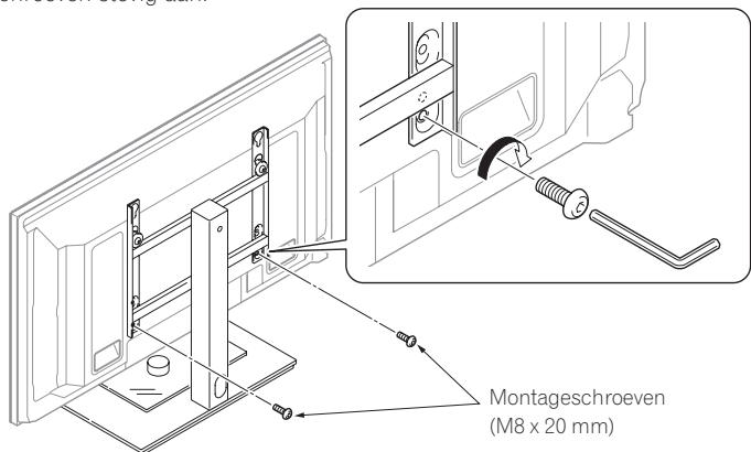 PIONEER PDK-LS01 - Bevestig het bevestigingsmaterial aan de plasma-television met montageschroeven (M8 x 30 mm). - 5