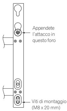 PIONEER PDK-LS01 - Solvate il tevisore al plasma con gli attacchi montati e appendetelo al supporto. - 1