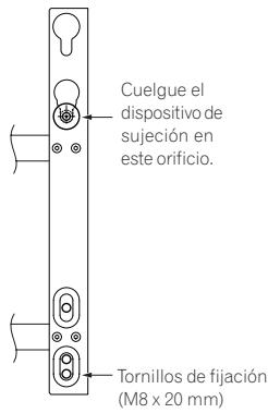 PIONEER PDK-LS01 - Utilice los tornillos de fijación (M8 x 30 mm) para acoplar los dispositivos de sujeción al televator de plasma. - 2