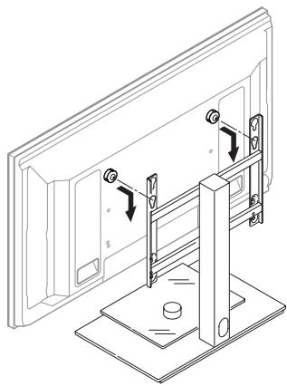 PIONEER PDK-LS01 - Soulevez le téléviseur plasma avec ses fixations et placez le tout sur le pied. - 2