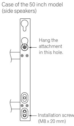 PIONEER PDK-LS01 - Lift the plasma television with the attachments attached and hang it on the stand. - 1