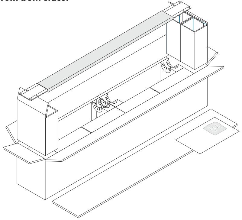 PIONEER PDK-TS06 - Open the package and take out the cardboard and accessories (screws and handling instructions). - 2