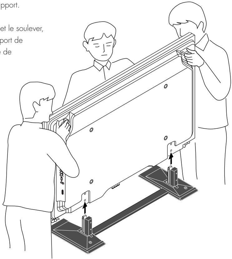 PIONEER PDK-TS06 - Insérer l'affichage plasma dans le support. - 2
