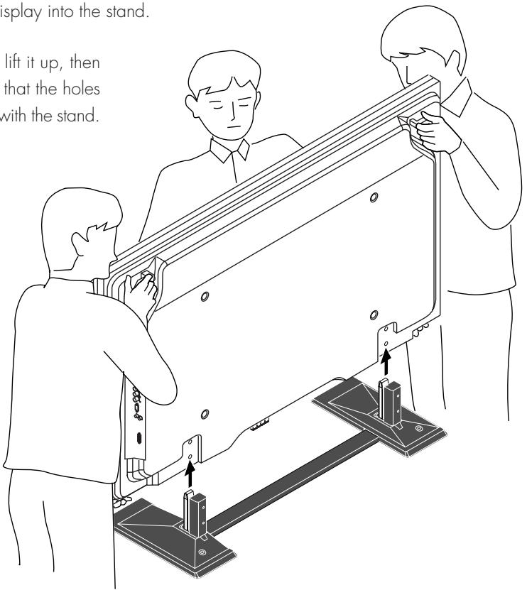 PIONEER PDK-TS06 - Insert the plasma display into the stand. - 2
