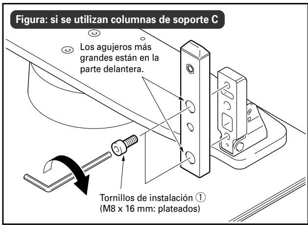 PIONEER PDK-TS12 - Asegure la columna en el soporte mediante los tornillos de instalación ① (4 posiciones a la derecha e izquierda). - 1