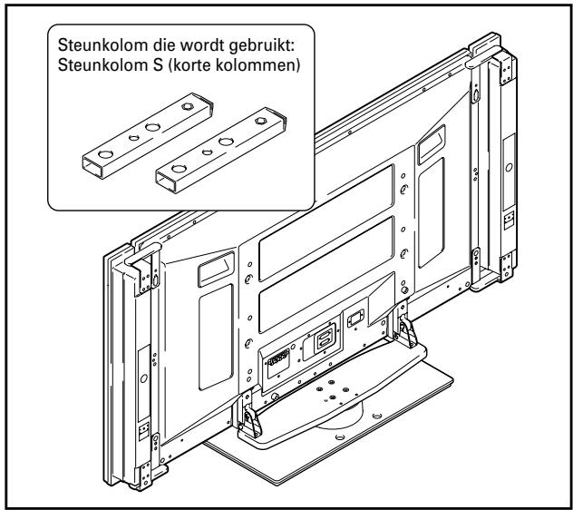 Steunkolom die wordt gebruikt: Steunkolom S (korte kolommen)