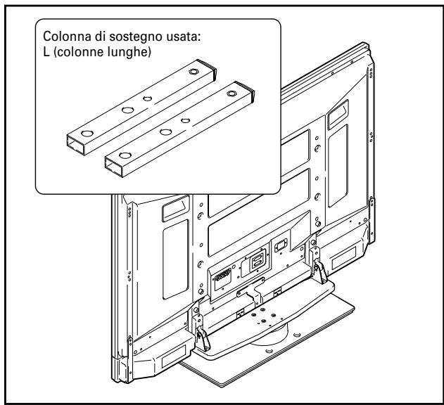 PIONEER PDK-TS12 - Scegliete le colonne di sostegno da fissare (vedi "Tabella delle Colonne di Supporto da usare / da non usare" a pagina 46). - 2