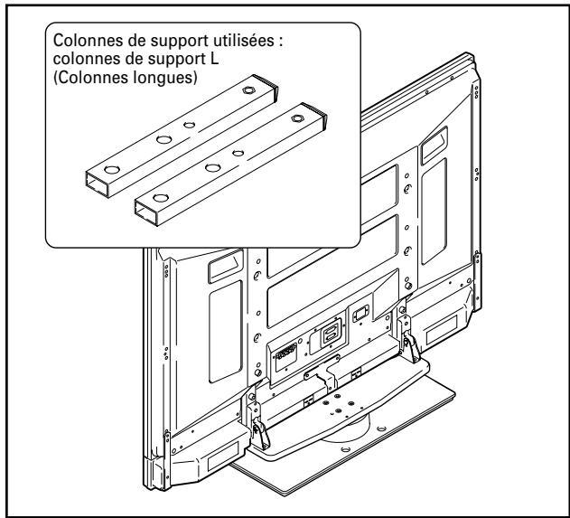PIONEER PDK-TS12 - Sélectionnez les colonnes de support à fixer (voir "Tableau des colonnes de support utilisées / non utilisées" page 24). - 2