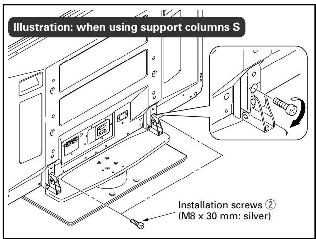 PIONEER PDK-TS12 - Securing the Plasma Display with Installation screws ②. - 1