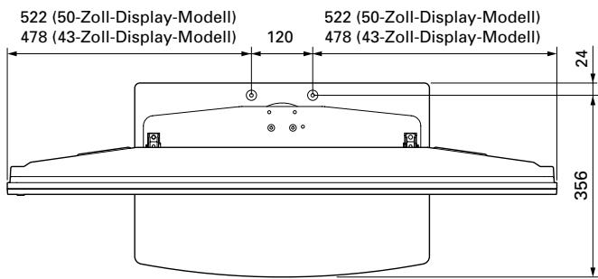 522 (50-Zoll-Display-Modell) 478 (43-Zoll-Display-Modell) 120 522 (50-Zoll-Display-Modell) 478 (43-Zoll-Display-Modell) 24 356
