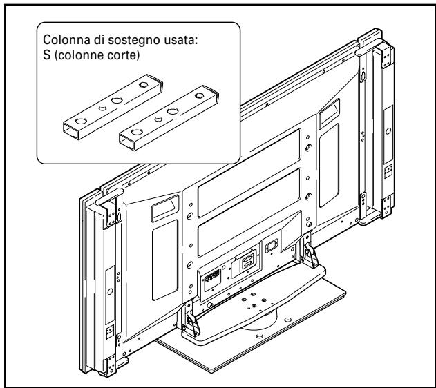 PIONEER PDK-TS12 - Scegliete le colonne di sostegno da fissare (vedi "Tabella delle Colonne di Supporto da usare / da non usare" a pagina 46). - 1