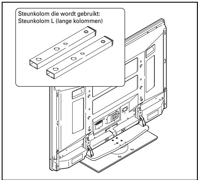 Steunkolom die wordt gebruikt: Steunkolom L (lange kolommen)