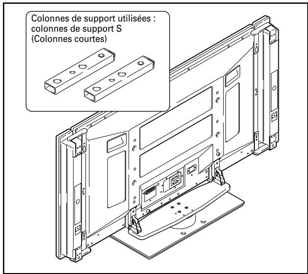 PIONEER PDK-TS12 - Sélectionnez les colonnes de support à fixer (voir "Tableau des colonnes de support utilisées / non utilisées" page 24). - 1