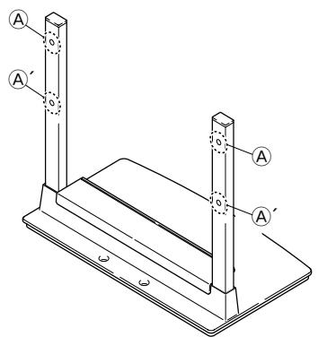 PIONEER PDK-TS23 - ■ Die Schraublöcher der Ständerelemente bei Verwendung des Ständers als Plasmadisplay-Tischständer - 1