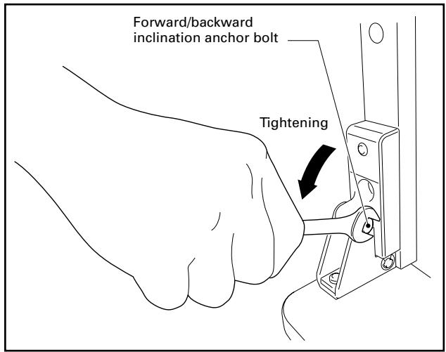 PIONEER PDK-TS25(B) - Tighten the forward/backward inclination anchor bolts (2 locations on the left and right). - 1