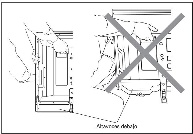 PIONEER PDK-TS25(B) - Precauciones al realizar la instalación en una mesa de TV u otro lugar similar - 2