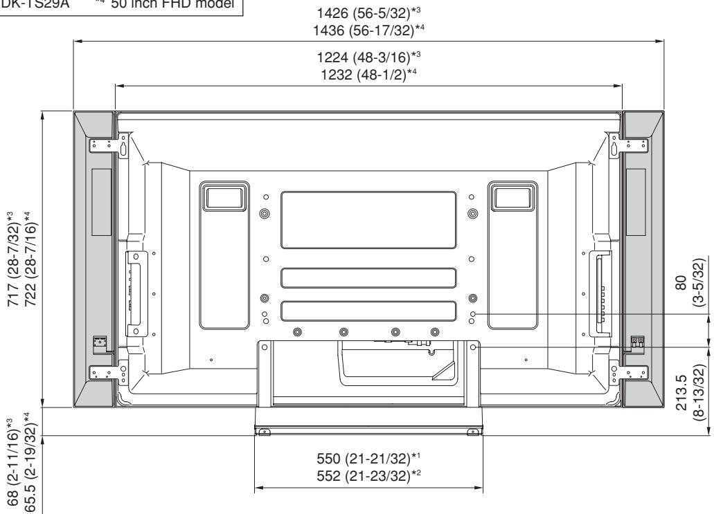 PIONEER PDK-TS29 - When the side speakers are installed (50 inch display model) - 1