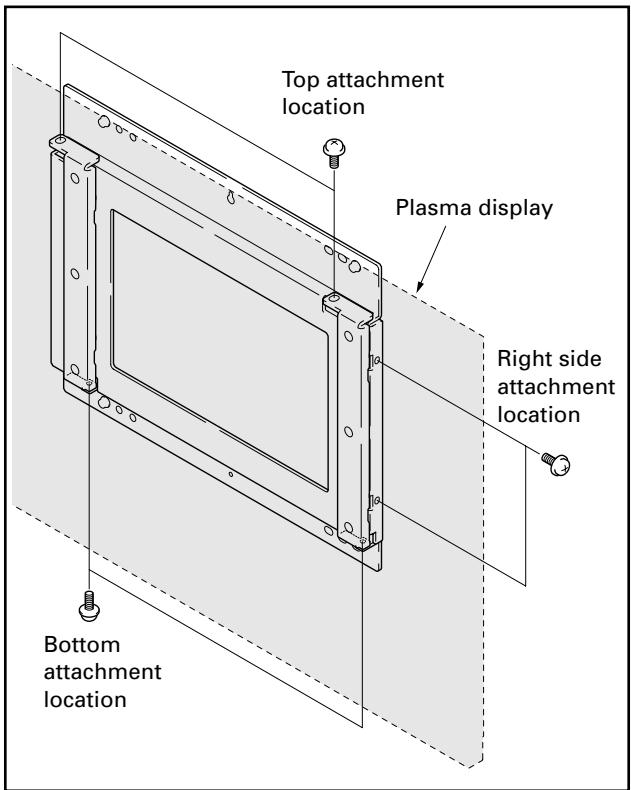 PIONEER PDK-WM02 - Fixing the metal fitting with the screws removed in step 1 (2 locations). - 1