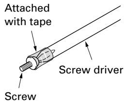 PIONEER PDK-WM02 - Fixing the metal fitting with the screws removed in step 1 (2 locations). - 2