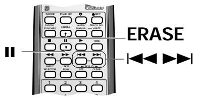 PIONEER PDR-509 - Pressez II (pause) pour démarrer l'effacement. - 2