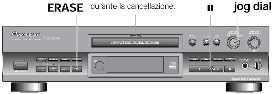 PIONEER PDR-509 - Premere II (pausa) per avviare la cancellazione. - 1