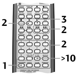 PIONEER PDR-509 - Programmazione dell'ordine delle piste - 2
