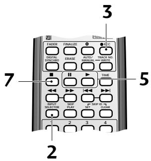 PIONEER PDR-509 - Enregistrement manuel à partir d'une source numérique - 3