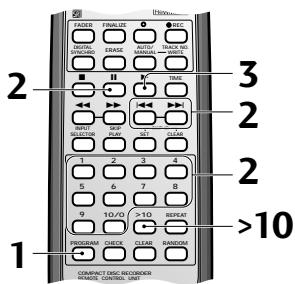 PIONEER PDR-509 - Programmation de l'ordre des plages - 2