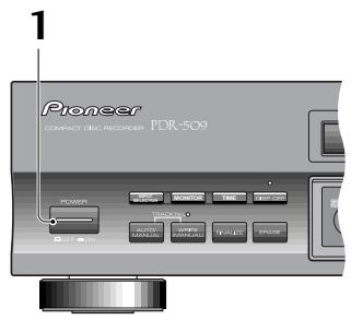 PIONEER PDR-509 - Accensione dell'apparecchio per la primaolta - 1