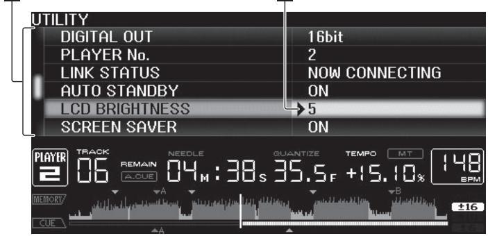 PIONEER CDJ-2000 - Utilisation de la touche [MENU/UTILITY] - 1