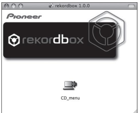 PIONEER CDJ-2000 - Quando il CD-ROM incluso viene inserto nell'unità disco del computer,esso viene aperto sullo schermo.Fare doppio click sull'icona [CD_menu.app]. - 1