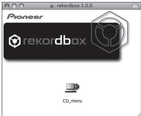 PIONEER CDJ-2000 - When the included CD-ROM is inserted into the computer's CD drive, the CD drive opens on the screen. Double-click the [CD_menu.app] icon. - 1