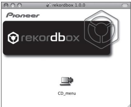 PIONEER CDJ-2000 - Wanneru u de bijgeleverde CD-ROM in het CD-station van de computer plaatst, verschijnt de inhoud van het CD-station op het scherm. Dubbelklik op het [CD_menu.app] pictogram. - 1