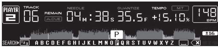 PIONEER CDJ-2000 - Touch the [NEEDLE SEARCH] pad. - 1