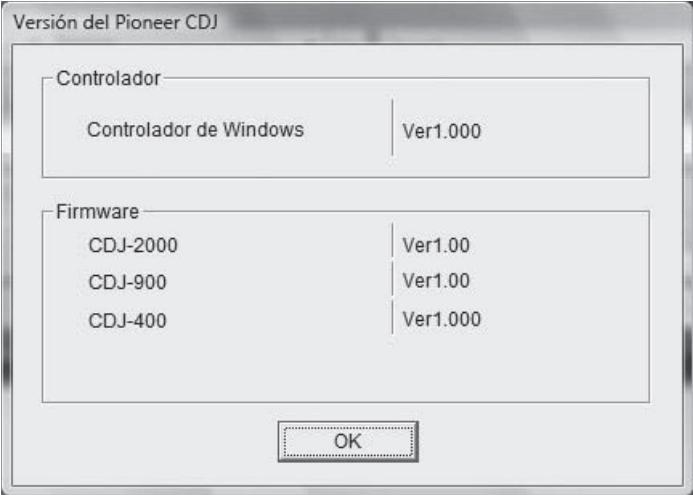 PIONEER CDJ-2000 - Verónica de la version del software controlador - 1
