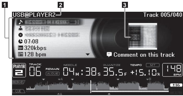 PIONEER CDJ-2000 - Utilisation de la touche [INFO] - 1