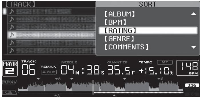 PIONEER CDJ-2000 - Premere [MENU/UTILITY] Entre i brani vengono visualizzati. - 1