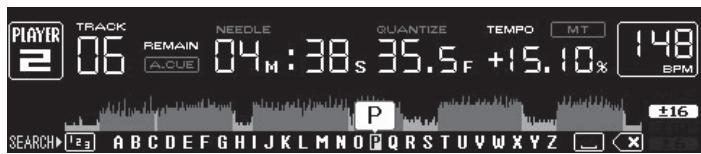 PIONEER CDJ-2000 - Saisie de caractères de recherche avec les touches [SEARCH] - 1
