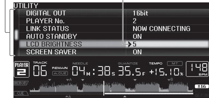 PIONEER CDJ-2000 - Uso del pulsante [MENU/UTILITY] - 1