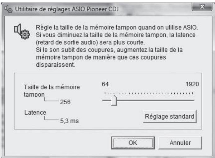 PIONEER CDJ-2000 - Réglage de la taille de la mémoire tampon (Windows) - 1