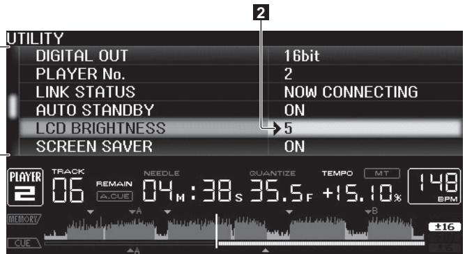 PIONEER CDJ-2000 - Uso del botón [MENU/UTILITY] - 1