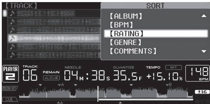 PIONEER CDJ-2000 - Drücken Sie [MENU/UTILITY], während die Tracks angezeigt werden. - 1