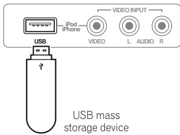 PIONEER HTP-600 - Connecting a USB device - 1