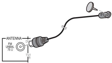 PIONEER HTP-600 - Connecting the FM antenna - 1