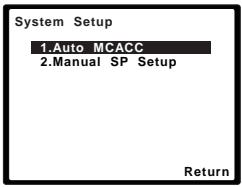 PIONEER HTP-600 - Select 'Auto MCACC' from the System Setup menu then press ENTER. ^1 - 1