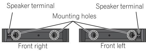 PIONEER HTP-600 - Attaching the speakers - 1